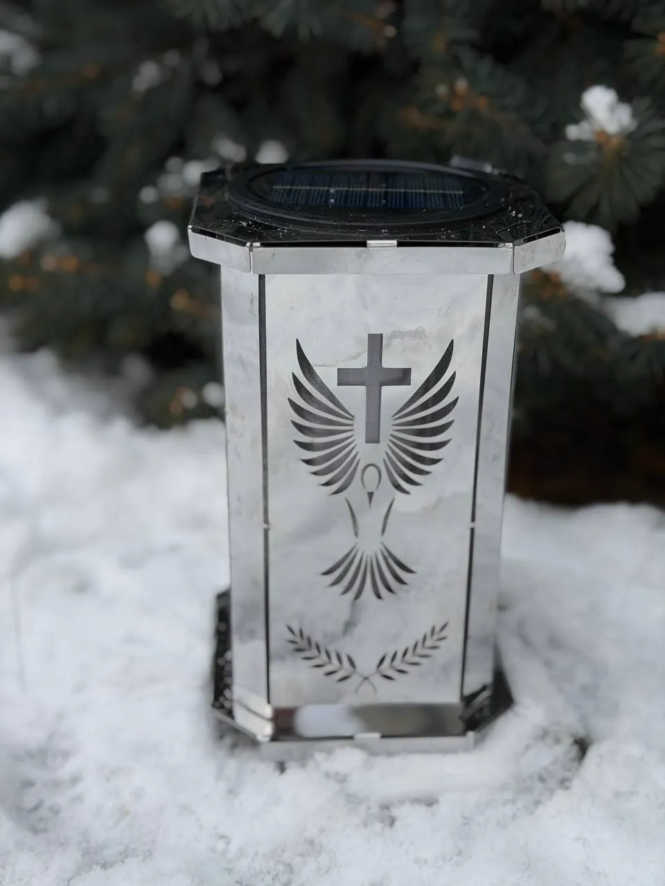 Срібна лампадка гравіювання